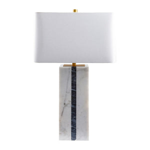   Marble White Linen Table Lamp | Oroa.com