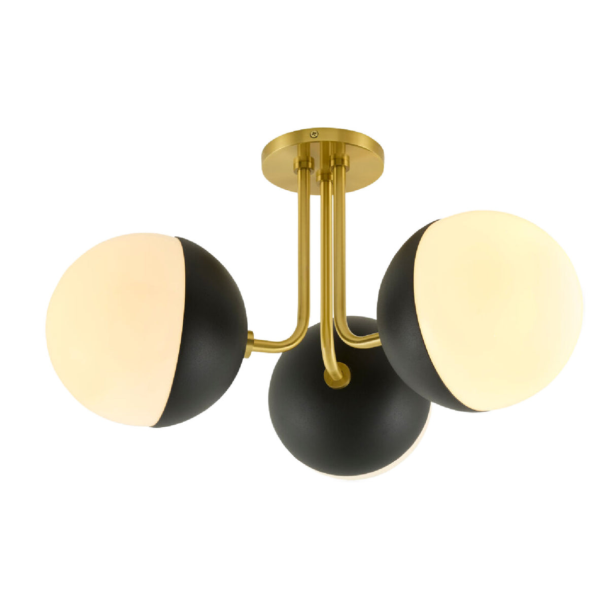   Electroplated Black 3-Light Chandelier | Oroa.com