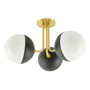   Electroplated Black 3-Light Chandelier | Oroa.com