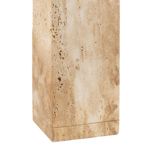   Travertine Cream Linen Table Lamp | Oroa.com