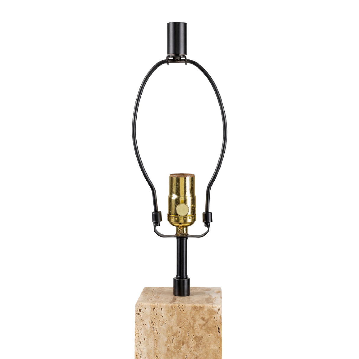   Travertine Cream Linen Table Lamp | Oroa.com