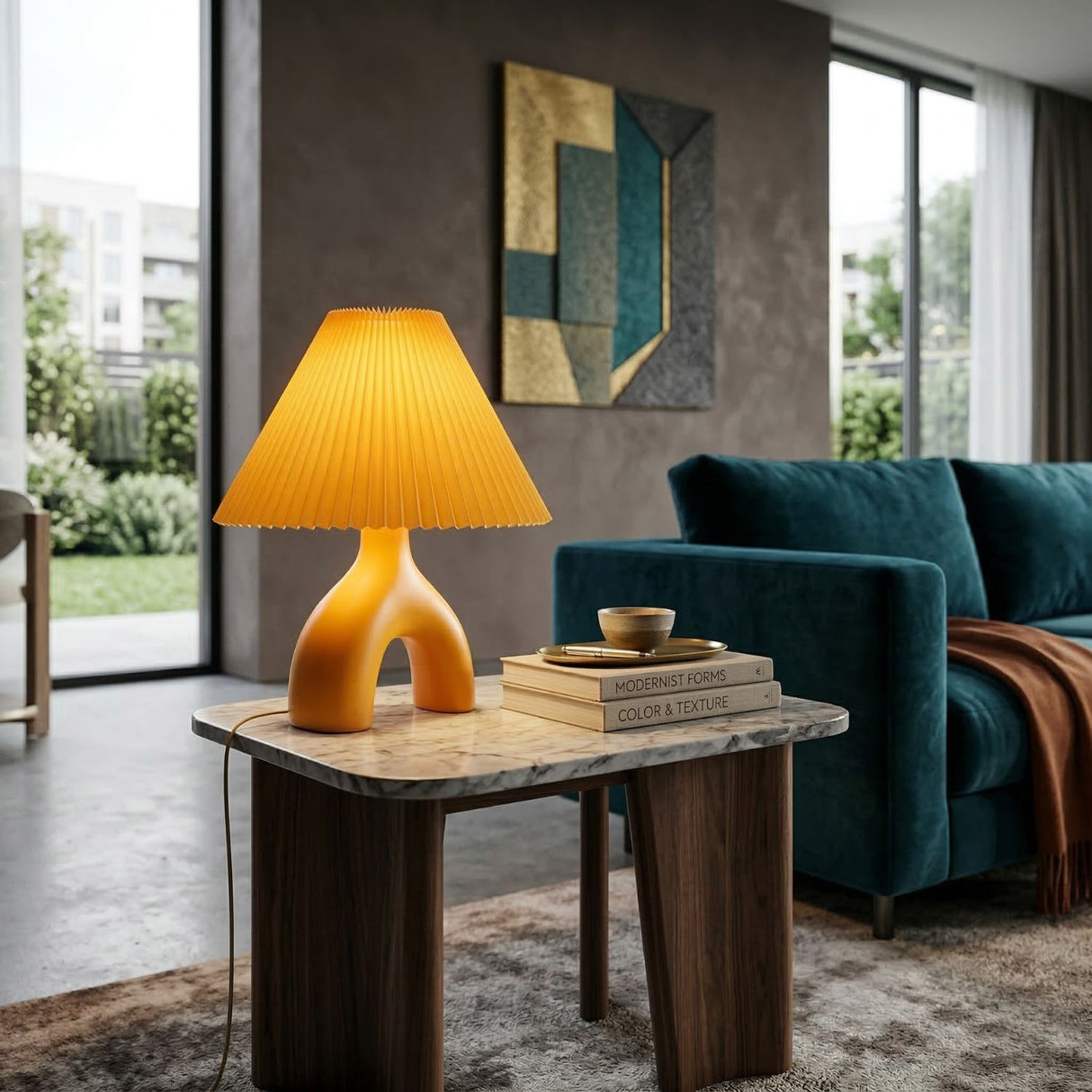   Modern European furniture - Ceramic Cream Linen Table Lamp - www.oroa.com | Oroa.com
