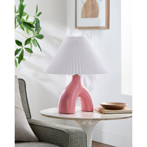   Ceramic White Linen Table Lamp | Oroa.com