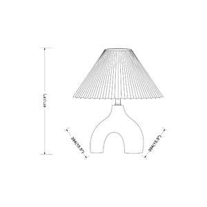   Modern European furniture - Ceramic Cream Linen Table Lamp - www.oroa.com | Oroa.com