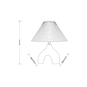   Modern European furniture - Ceramic Cream Linen Table Lamp - www.oroa.com | Oroa.com