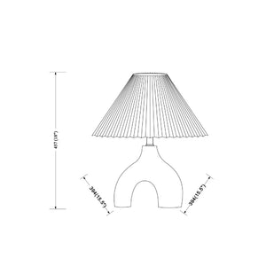   Ceramic White Linen Table Lamp | Oroa.com
