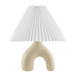   Ceramic White Linen Table Lamp | Oroa.com