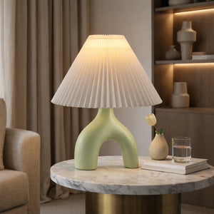   Ceramic White Linen Table Lamp | Oroa.com