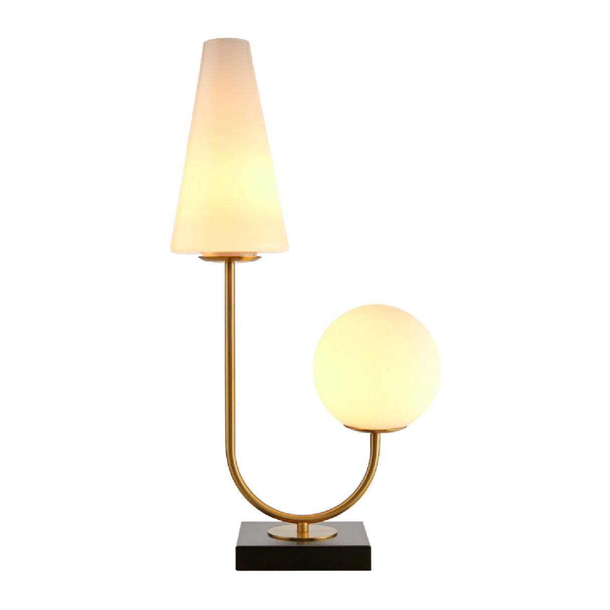   White 2-Light Accent Table Lamp | Oroa.com