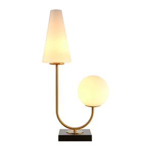   White 2-Light Accent Table Lamp | Oroa.com