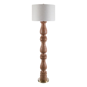   Beige Linen Accent Floor Lamp | Oroa.com