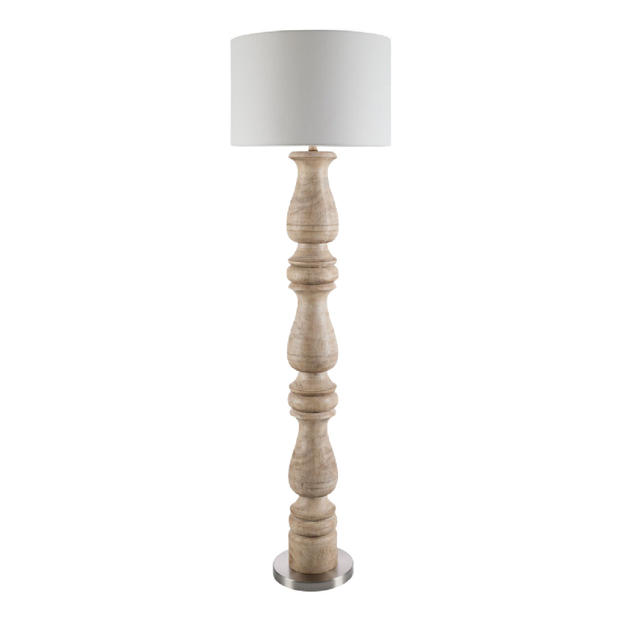   White Linen Accent Floor Lamp | Oroa.com