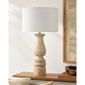  Modern European furniture - White Linen Accent Table Lamp - www.oroa.com | Oroa.com