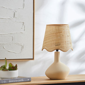   Wavy Rattan Accent Table Lamp | Oroa.com