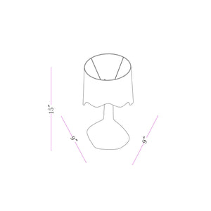   Wavy Rattan Accent Table Lamp | Oroa.com