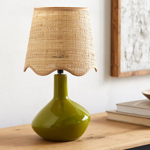   Wavy Rattan Accent Table Lamp | Oroa.com
