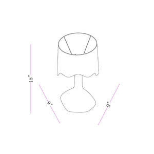   Wavy Rattan Accent Table Lamp | Oroa.com