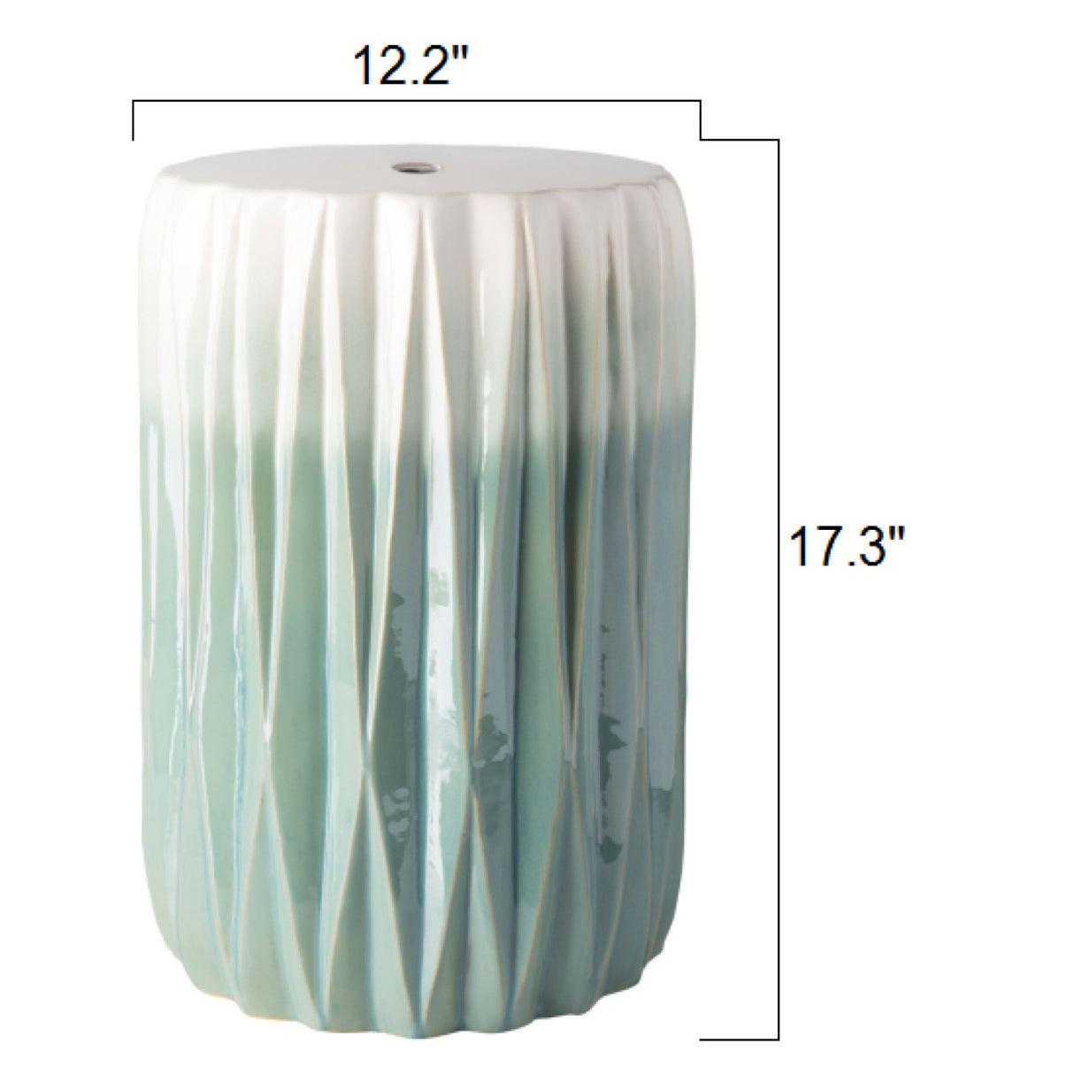   Ridged Ceramic Garden Stool | Oroa.com