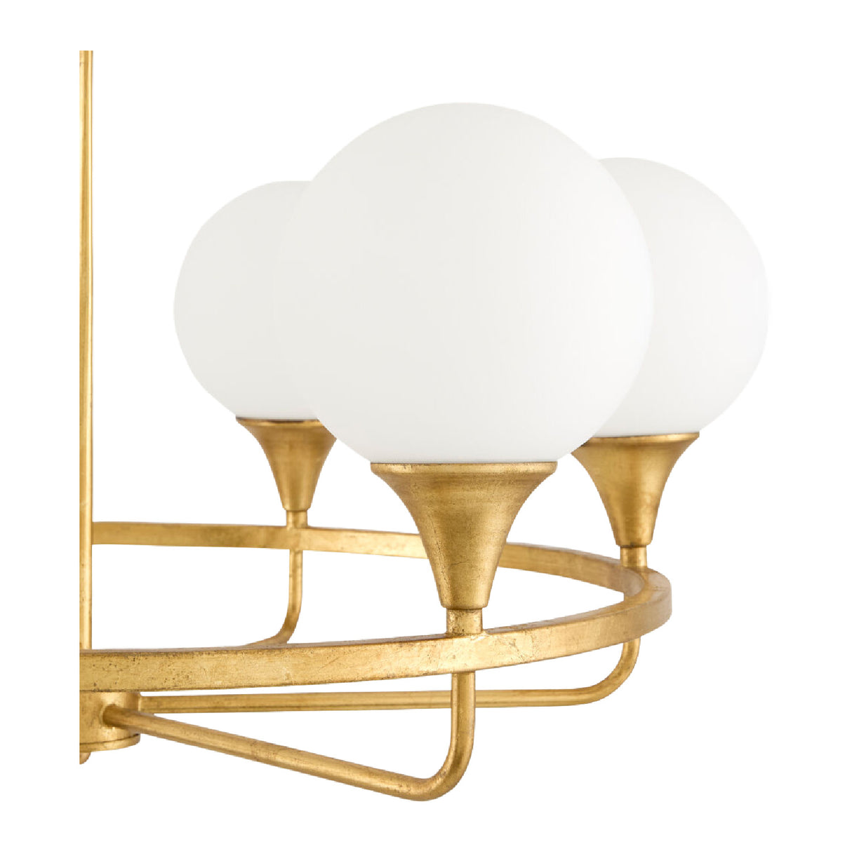   6-Light White Glass Chandelier | Oroa.com