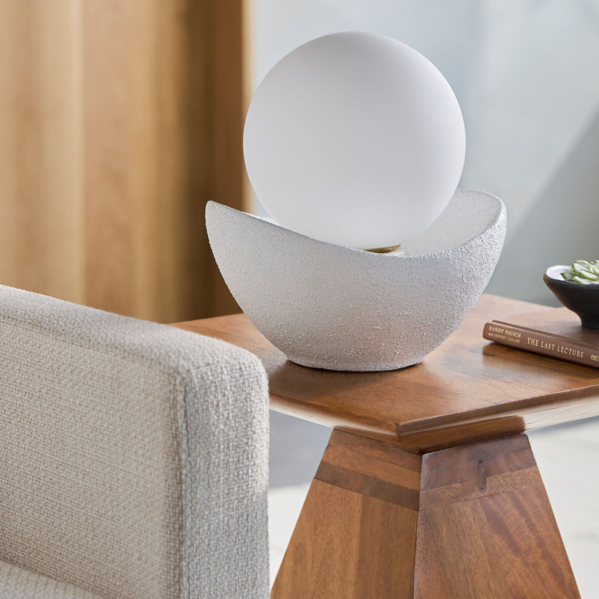   Cement Bowl Accent Table Lamp | Oroa.com