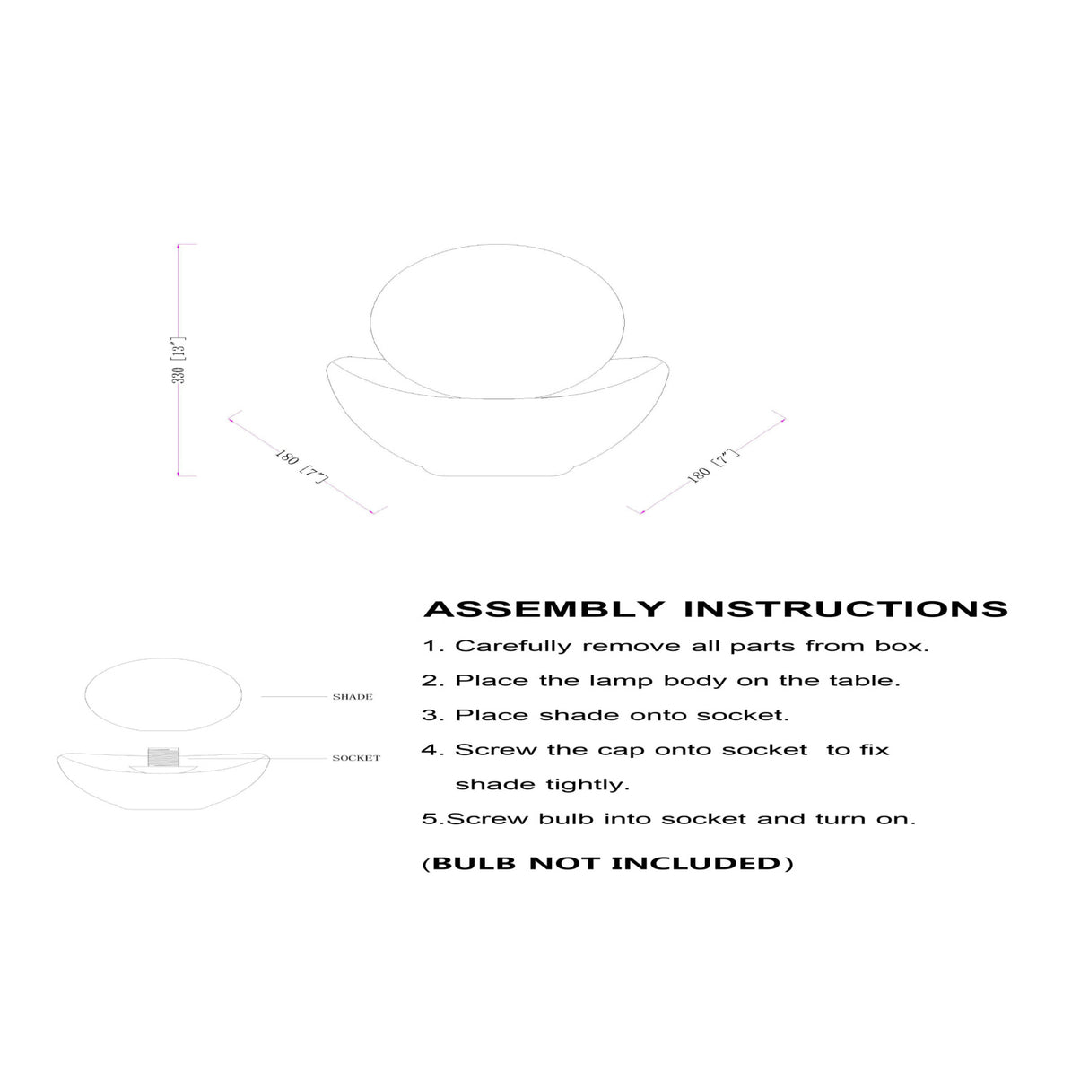   Cement Bowl Accent Table Lamp | Oroa.com