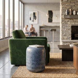   Cylindrical Glazed Ceramic Garden Stool | Oroa.com
