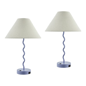   Wavy Iron Table Lamp Set (2) | Oroa.com