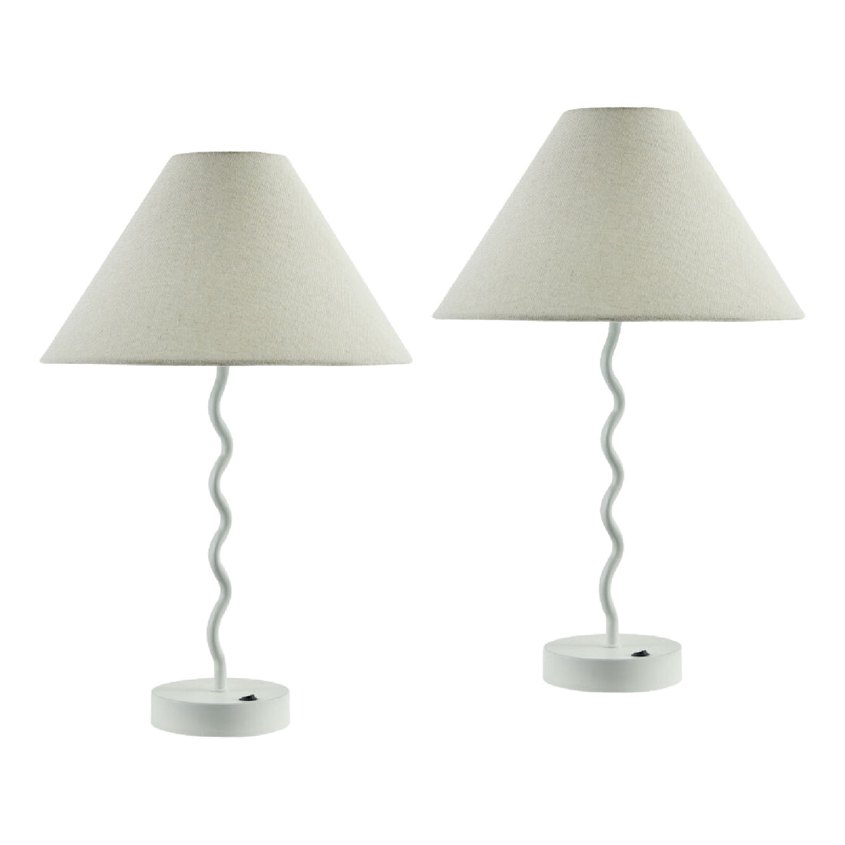   Wavy Iron Table Lamp Set (2) | Oroa.com
