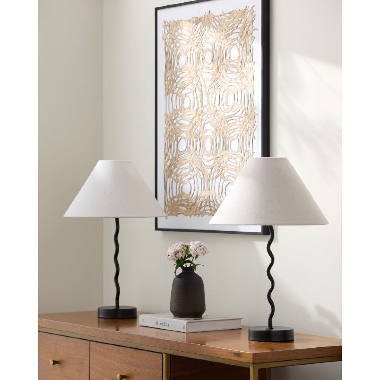   Wavy Iron Table Lamp Set (2) | Oroa.com