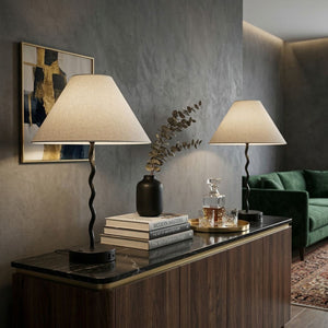   Wavy Iron Table Lamp Set (2) | Oroa.com