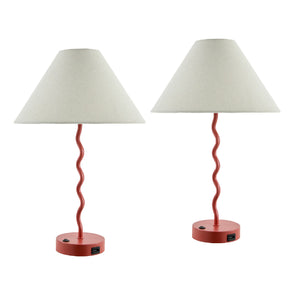   Wavy Iron Table Lamp Set (2) | Oroa.com