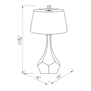   Gray Faceted Accent Table Lamp | Oroa.com