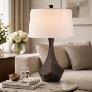   Gray Faceted Accent Table Lamp | Oroa.com