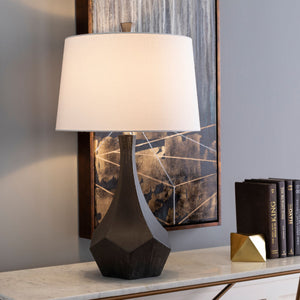   Gray Faceted Accent Table Lamp | Oroa.com