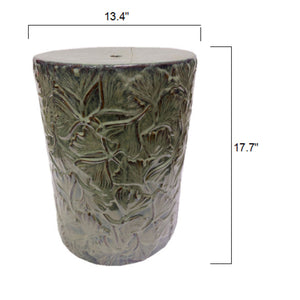   Carved Ceramic Garden Stool | Oroa.com