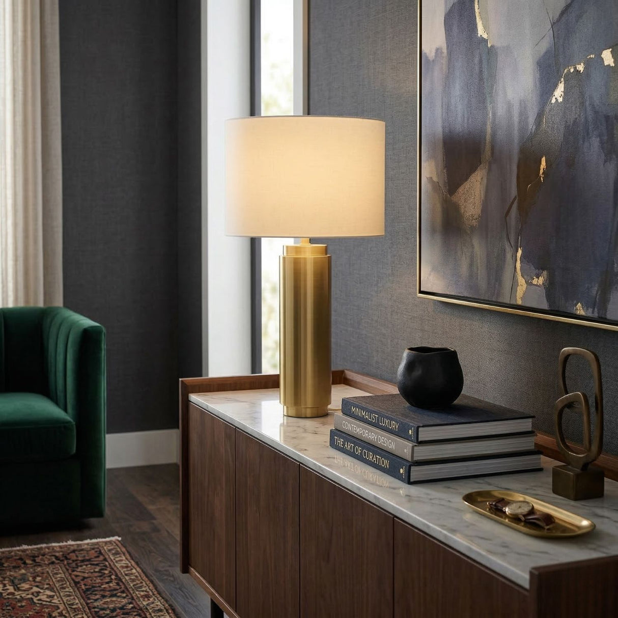   Metallic Finish Accent Table Lamp | Oroa.com