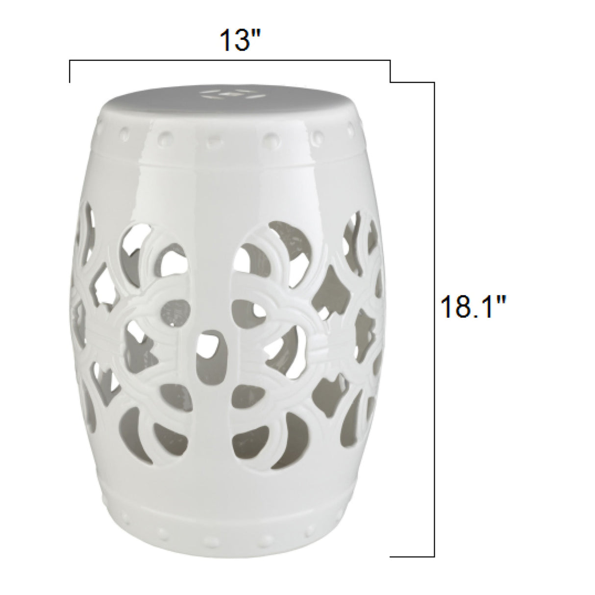   Modern European furniture - Openwork Glazed Ceramic Garden Stool - www.oroa.com | Oroa.com