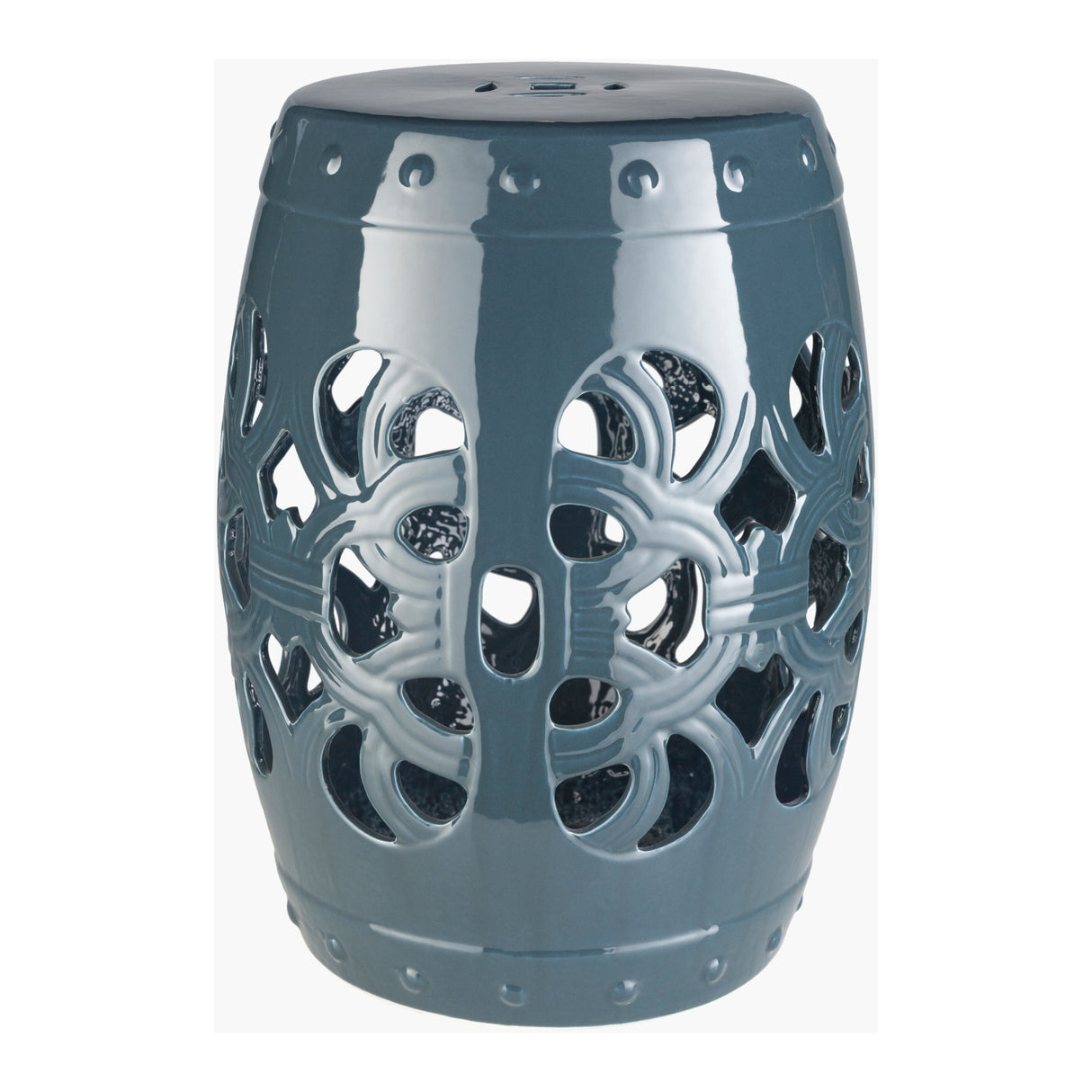   Modern European furniture - Openwork Glazed Ceramic Garden Stool - www.oroa.com | Oroa.com