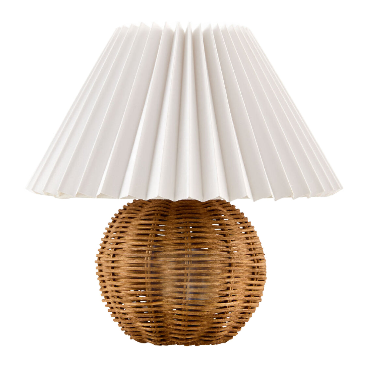   Round Rattan Accent Table Lamp | Oroa.com