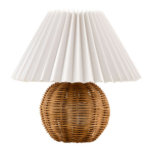   Round Rattan Accent Table Lamp | Oroa.com