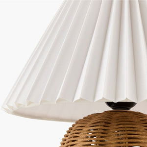   Round Rattan Accent Table Lamp | Oroa.com