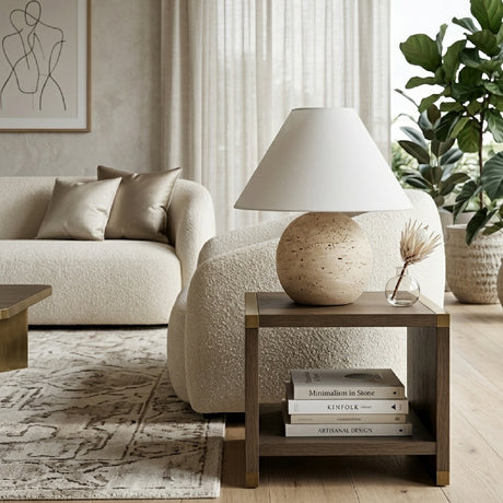   Empire Linen Ceramic Table Lamp | Oroa.com