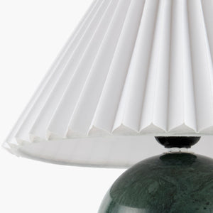   Pleated Linen Travertine Table Lamp | Oroa.com