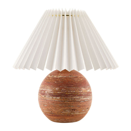   Red Travertine Base Table Lamp | Oroa.com