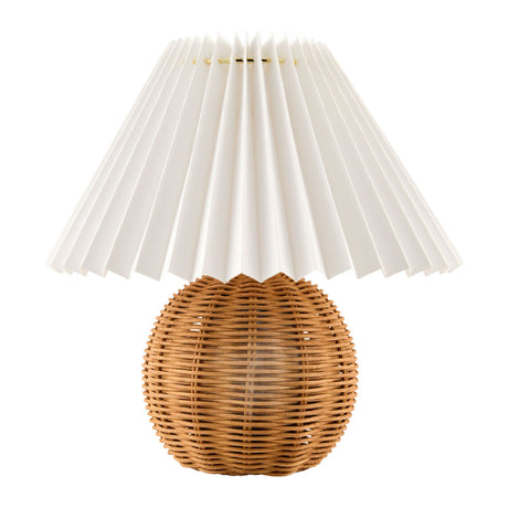   Pleated Shade Rattan Table Lamp | Oroa.com