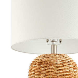   Rattan White Cotton Table Lamp | Oroa.com