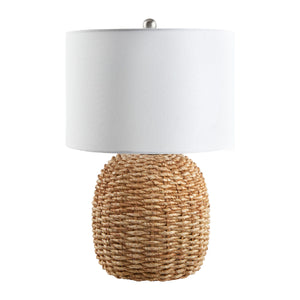  Rattan White Cotton Table Lamp | Oroa.com