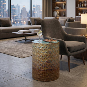   Carved Pattern Ceramic Garden Stool | Oroa.com