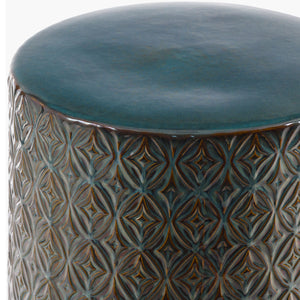   Carved Pattern Ceramic Garden Stool | Oroa.com