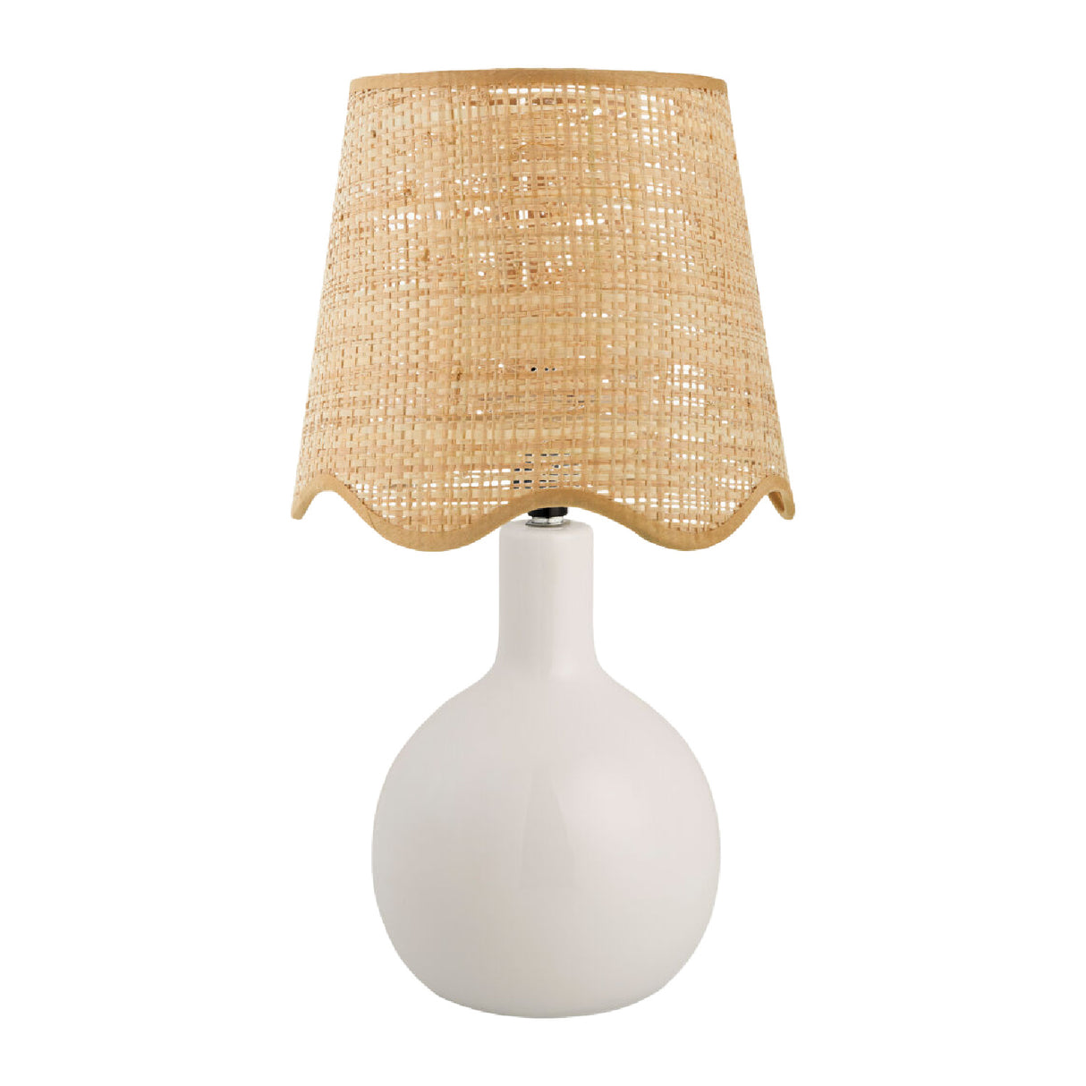   Wavy-Edge Rattan Ceramic Table Lamp | Oroa.com
